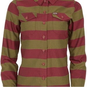 DIXXON THE KRUEGER FLANNEL Sz M Green Maroon